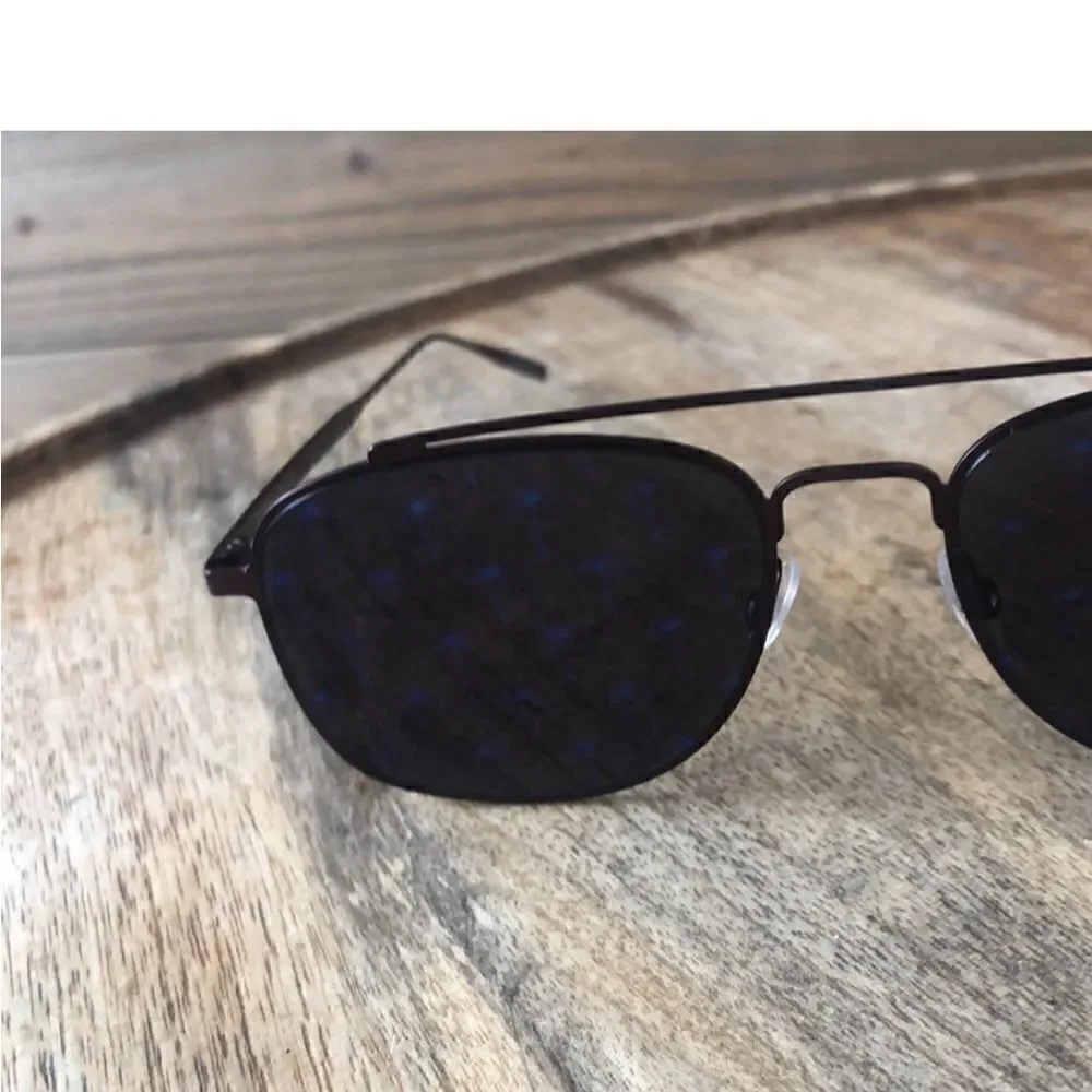 Tomas Maier Rubber Blinders Palm Tree Printed Mirrored Aviator Sunglasses $540